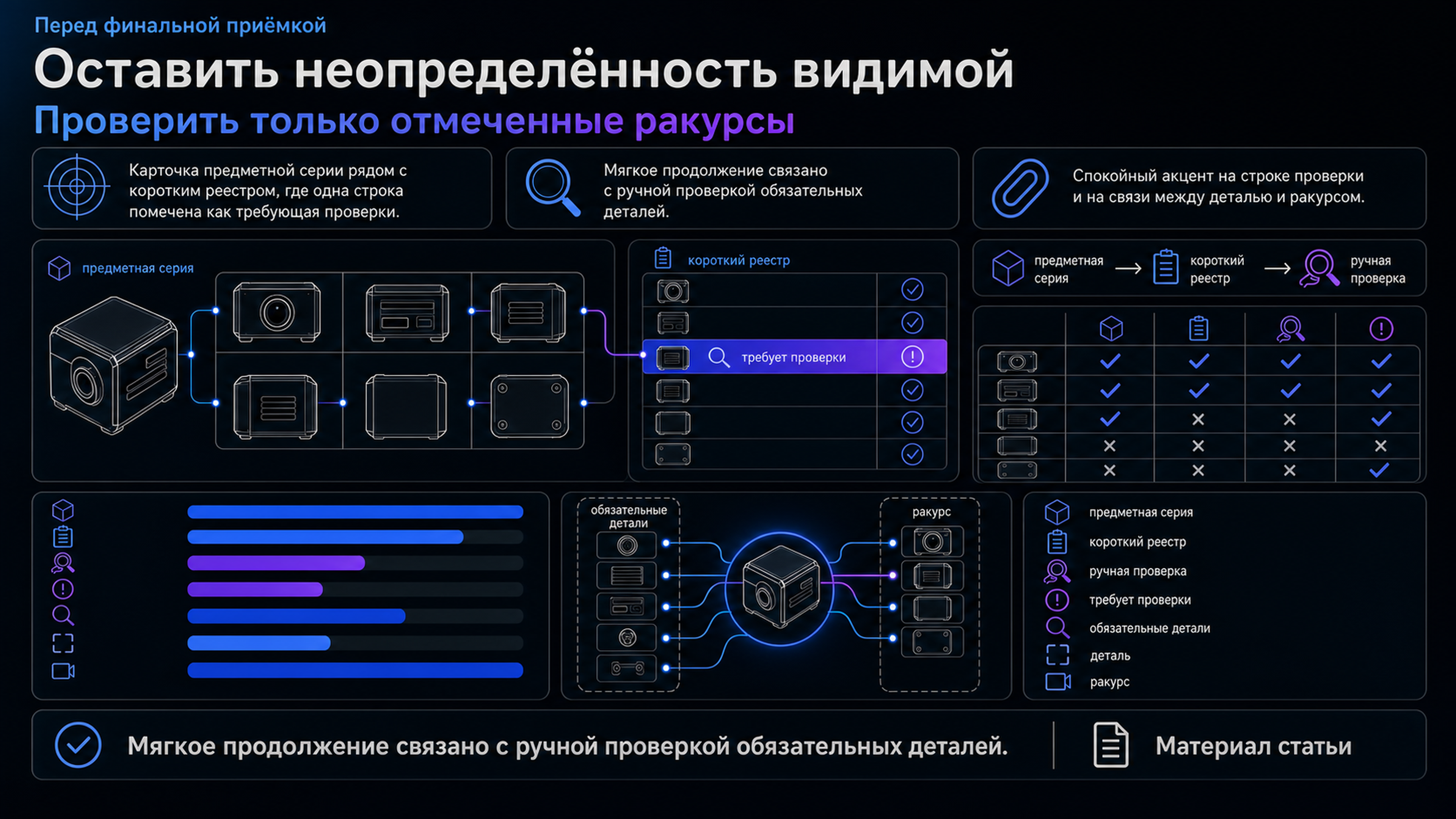 Продолжить с картой проверки ракурсов
