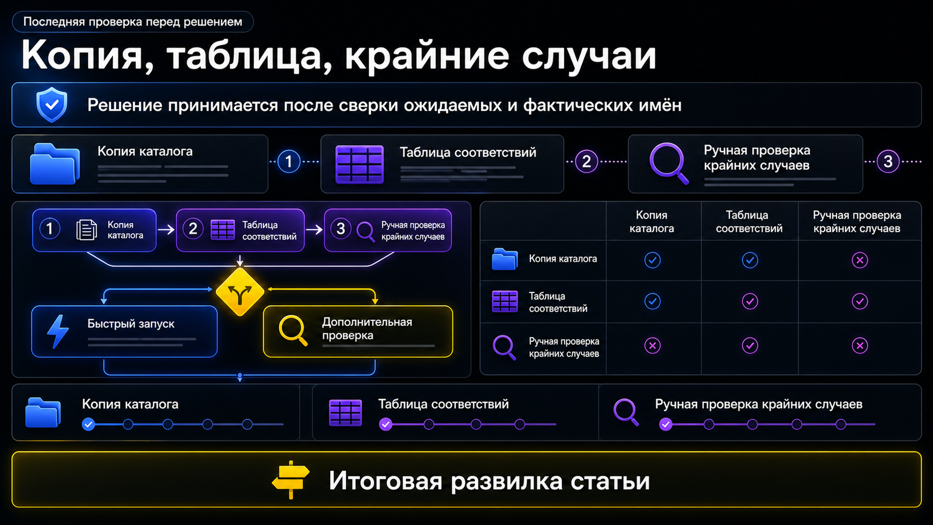 Проверить правило переименования перед основным запуском