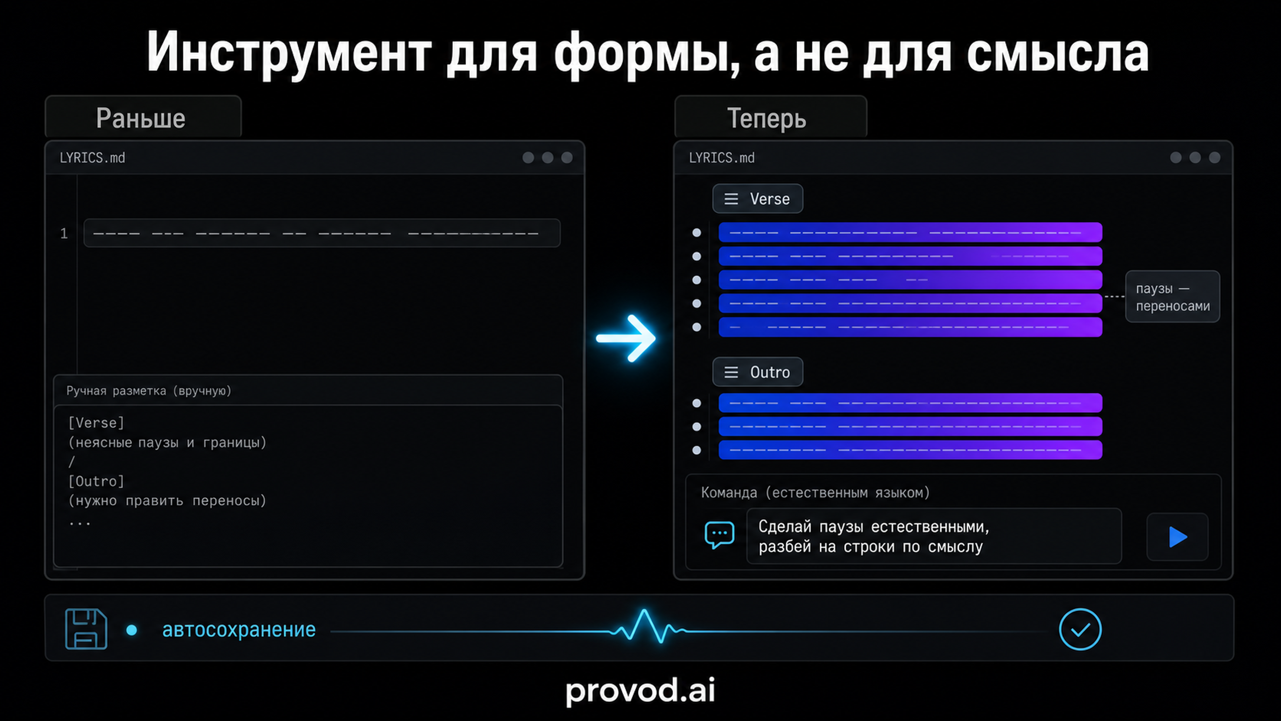 Сравнение старого и нового маршрута правки строки в редакторе Suno