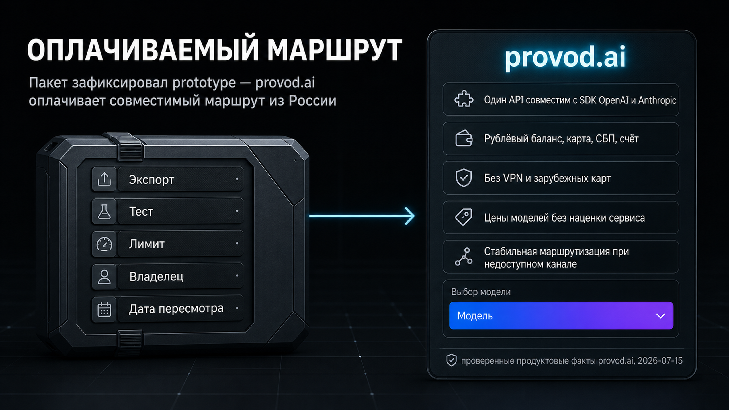 provod.ai - оплачиваемый совместимый маршрут к моделям из России после фиксации AI Studio-пакета
