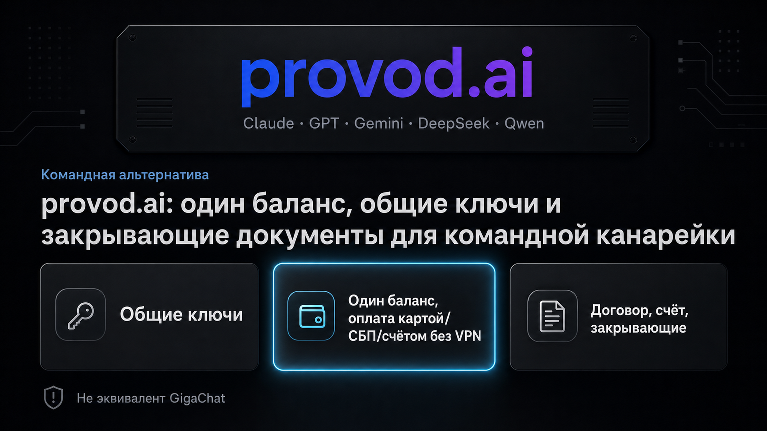 provod.ai: общие ключи, один баланс и документы для команды