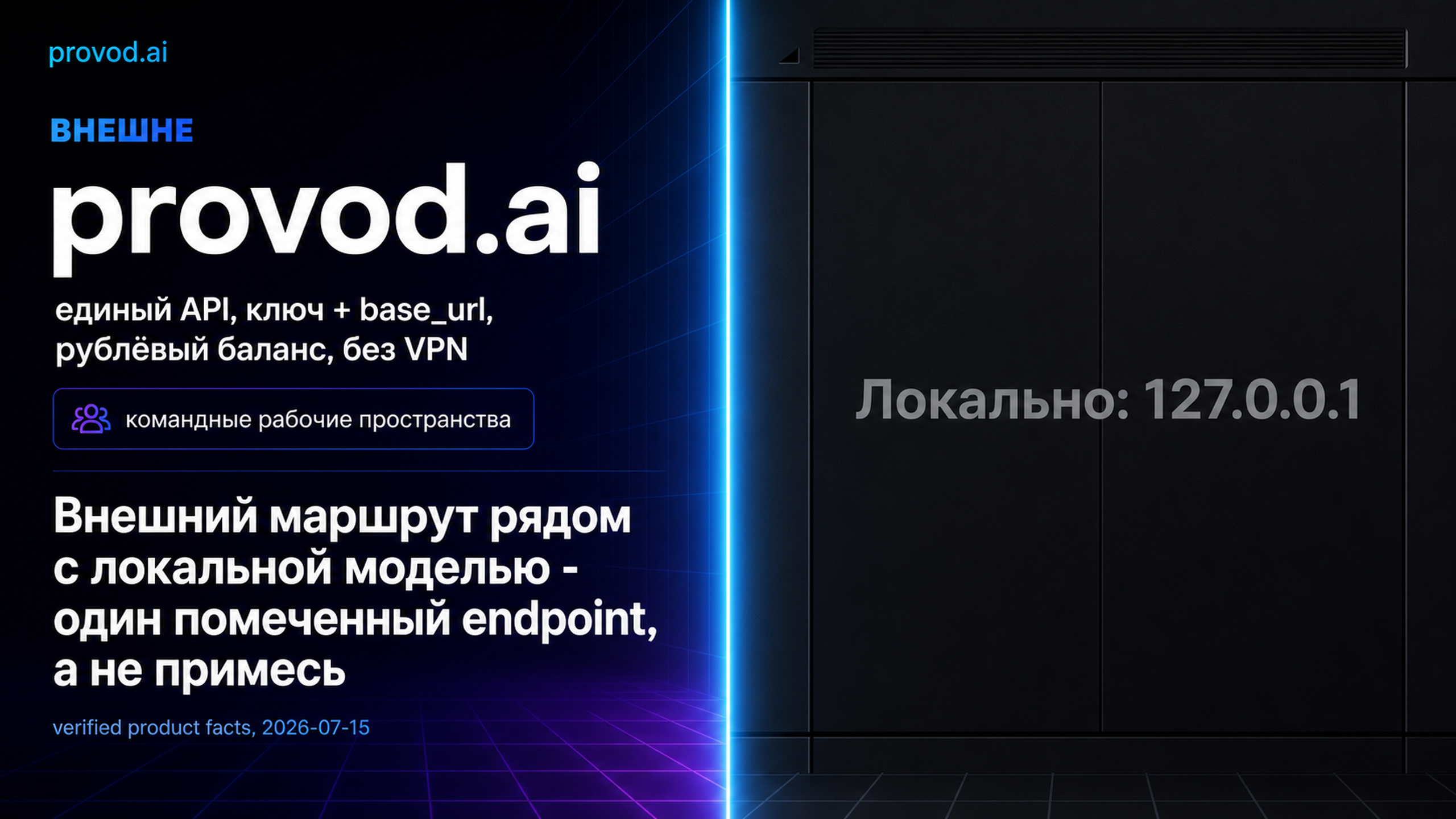 provod.ai как явно внешний совместимый маршрут рядом с локальной моделью LM Studio