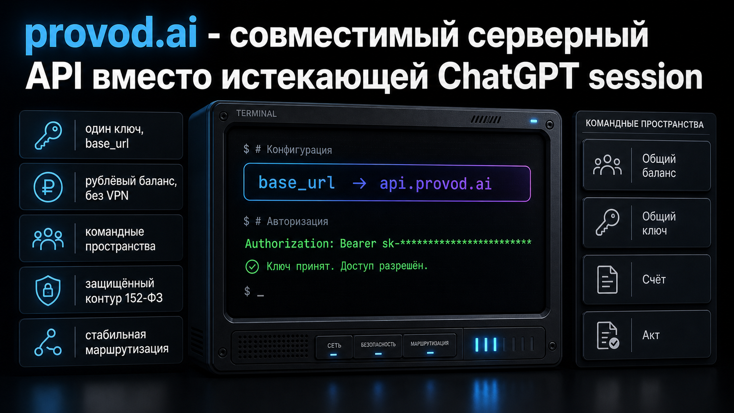 provod.ai как совместимый серверный API-маршрут вместо браузерной сессии