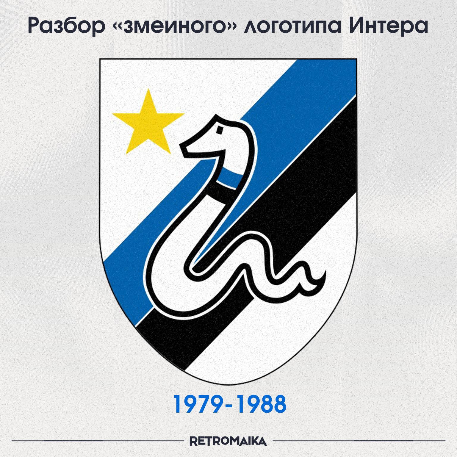 🐍 Змея в шарфе? Ничего необычного — логотип Интера 1980-х