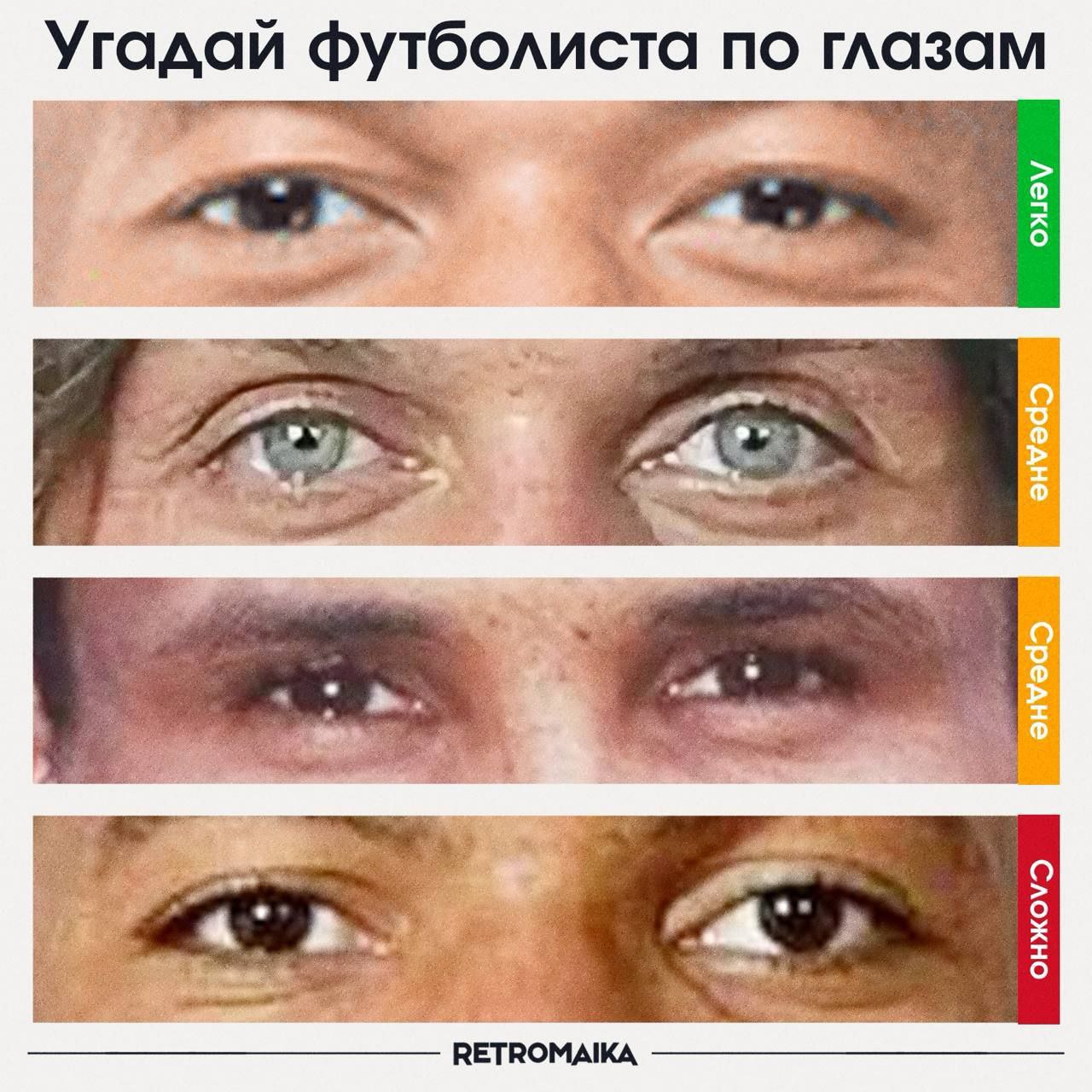👀 УГАДАЙ ФУТБОЛИСТА ПО ГЛАЗАМ