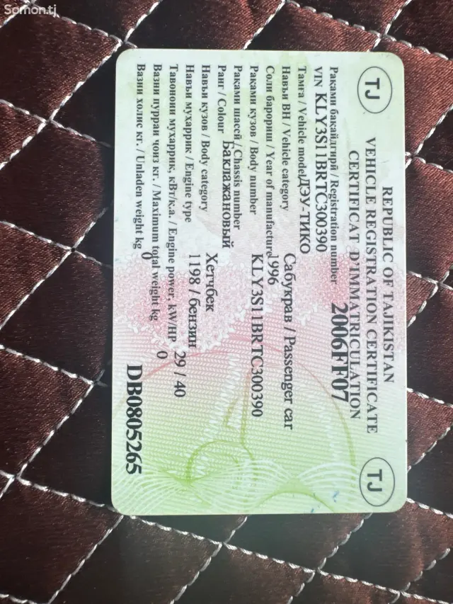 Daewoo Tico 1996 · 0.8 MT