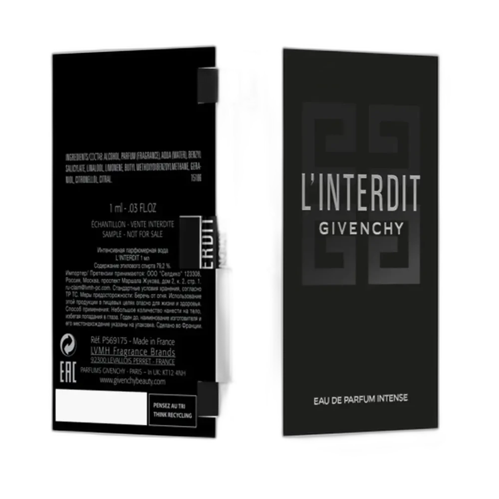 GIVENCHY L'INTERDIT ABSOLU edp (w) 1ml пробник