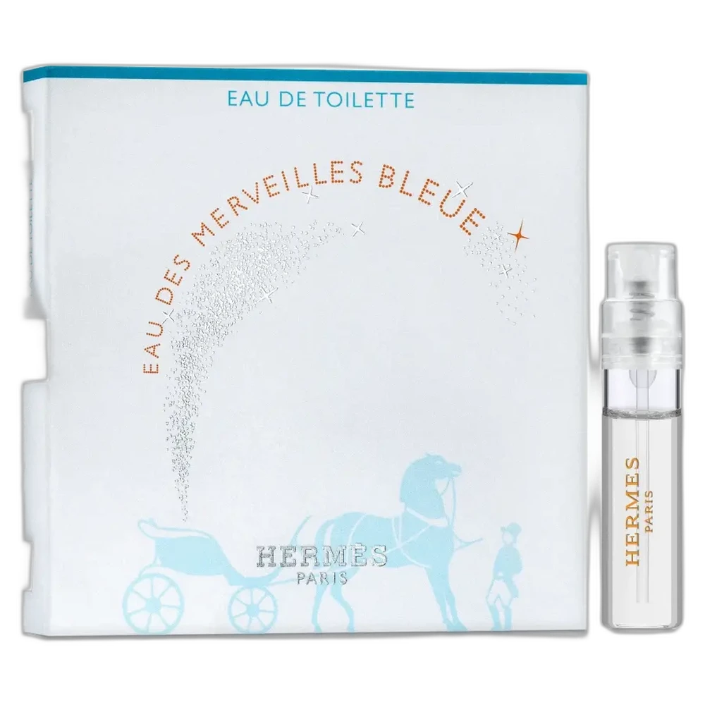 HERMES EAU DES MERVEILLES BLEUE edt (w) 2ml пробник