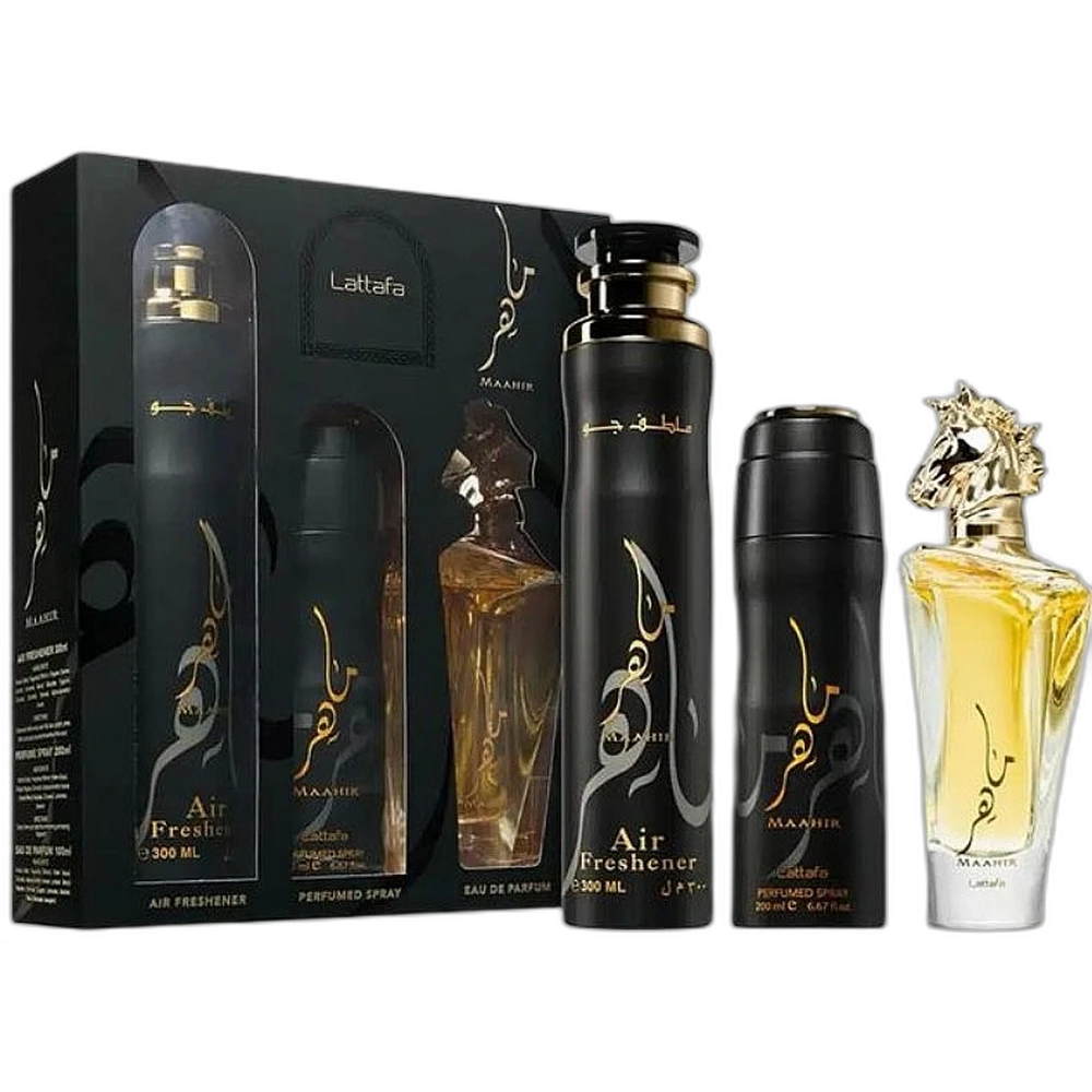 LATTAFA MAAHIR LEGACY 100ml + 200ml дезодорант + 300ml освежитель воздуха