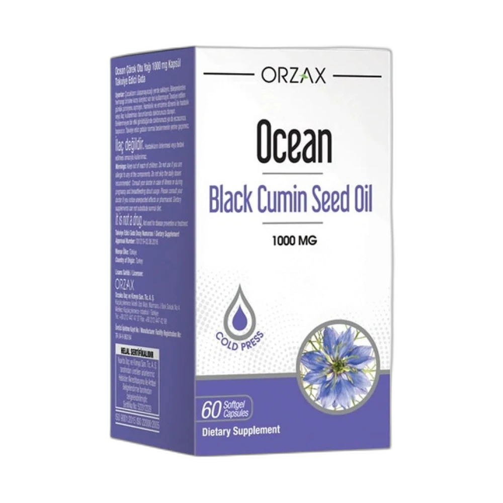 ORZAX OCEAN BLACK CUMIN OIL 1000 мг 60 капсул