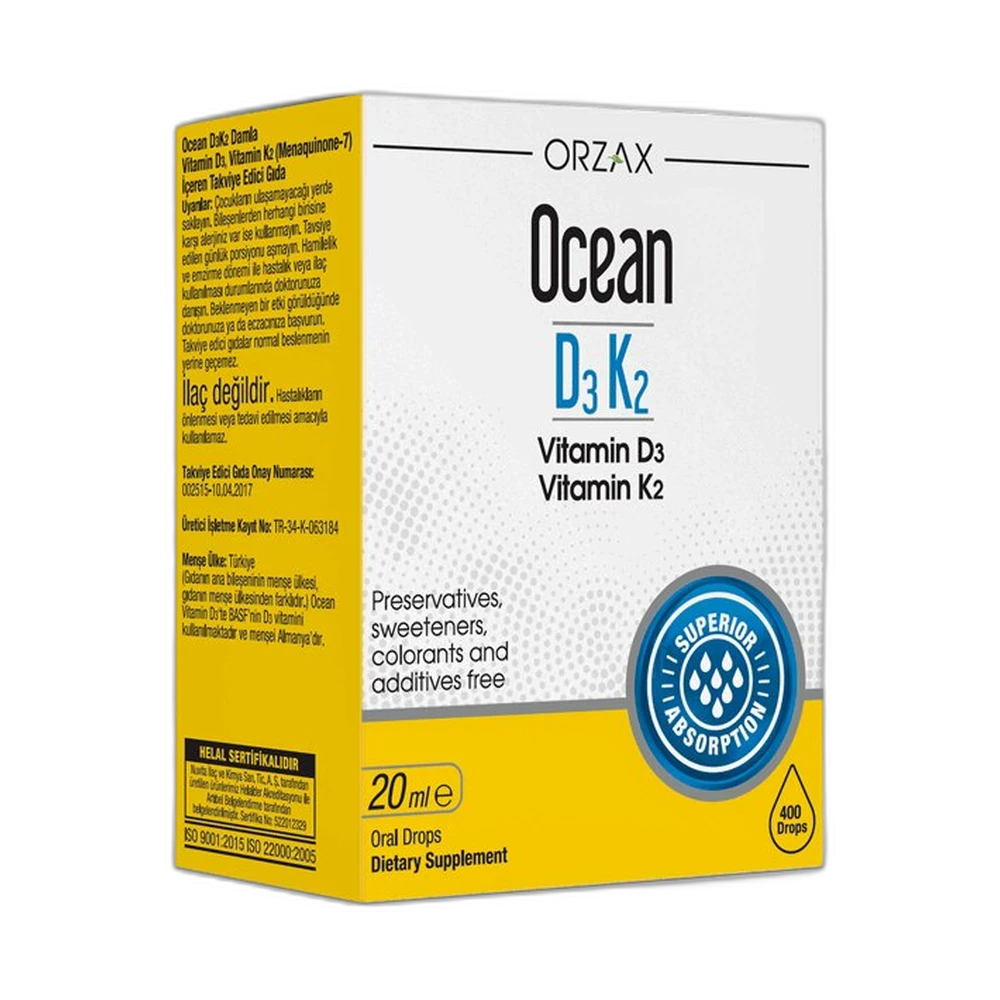 ORZAX OCEAN D3K2 в каплях 20 мл