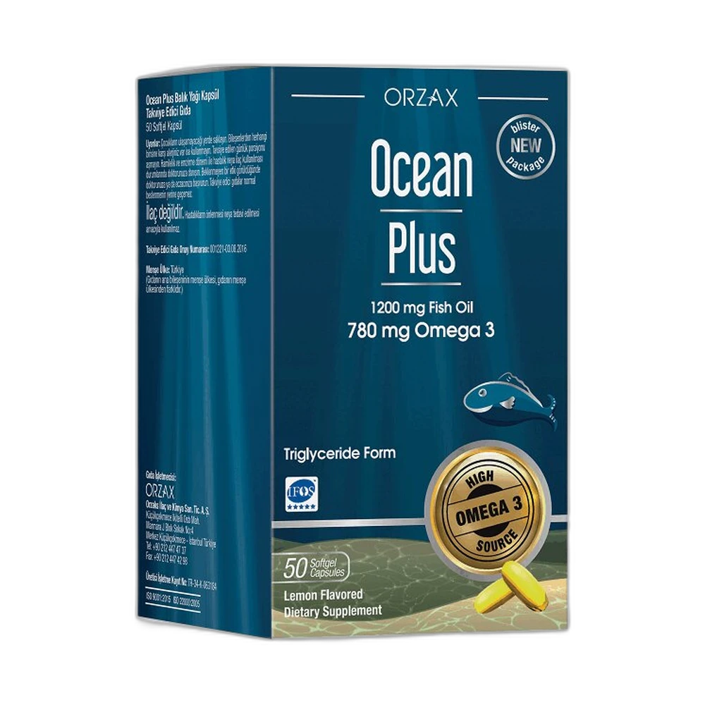 ORZAX OCEAN PLUS FISH OIL 50 капсул