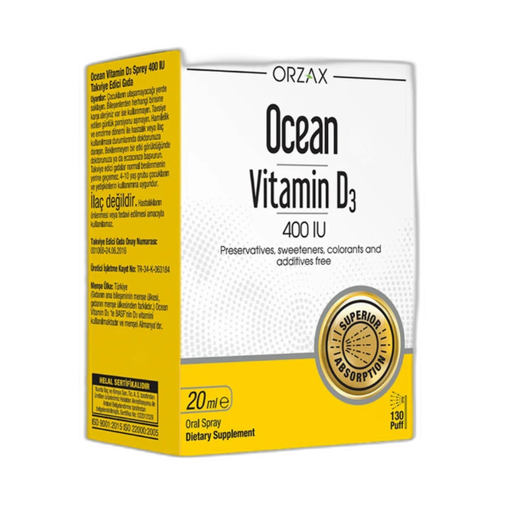 ORZAX OCEAN VITAMIN D SPRAY 400 ме в спрее 20 мл