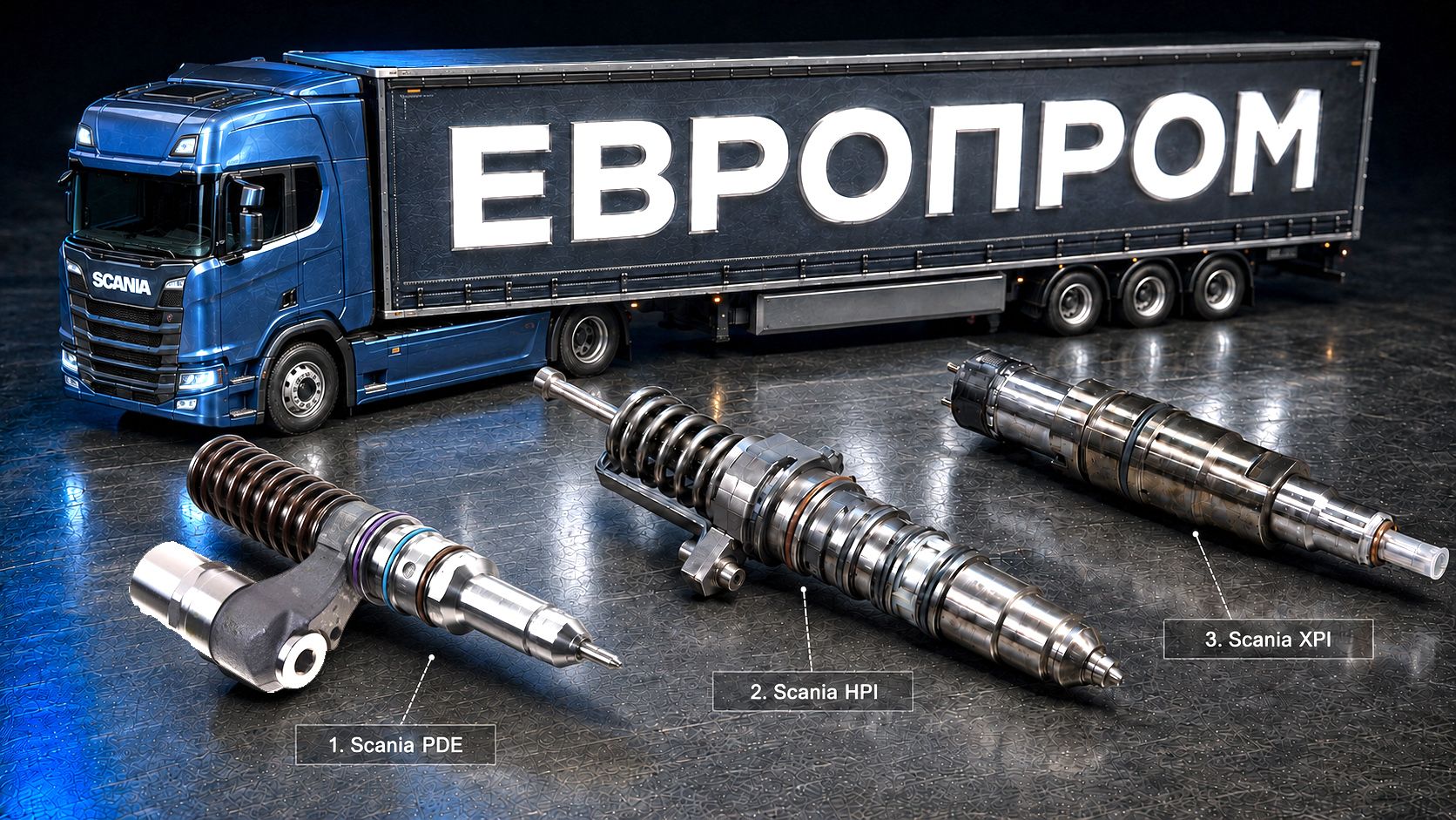Насос-форсунки Scania PDE, Scania HPI, Scania XPI на предметном столе