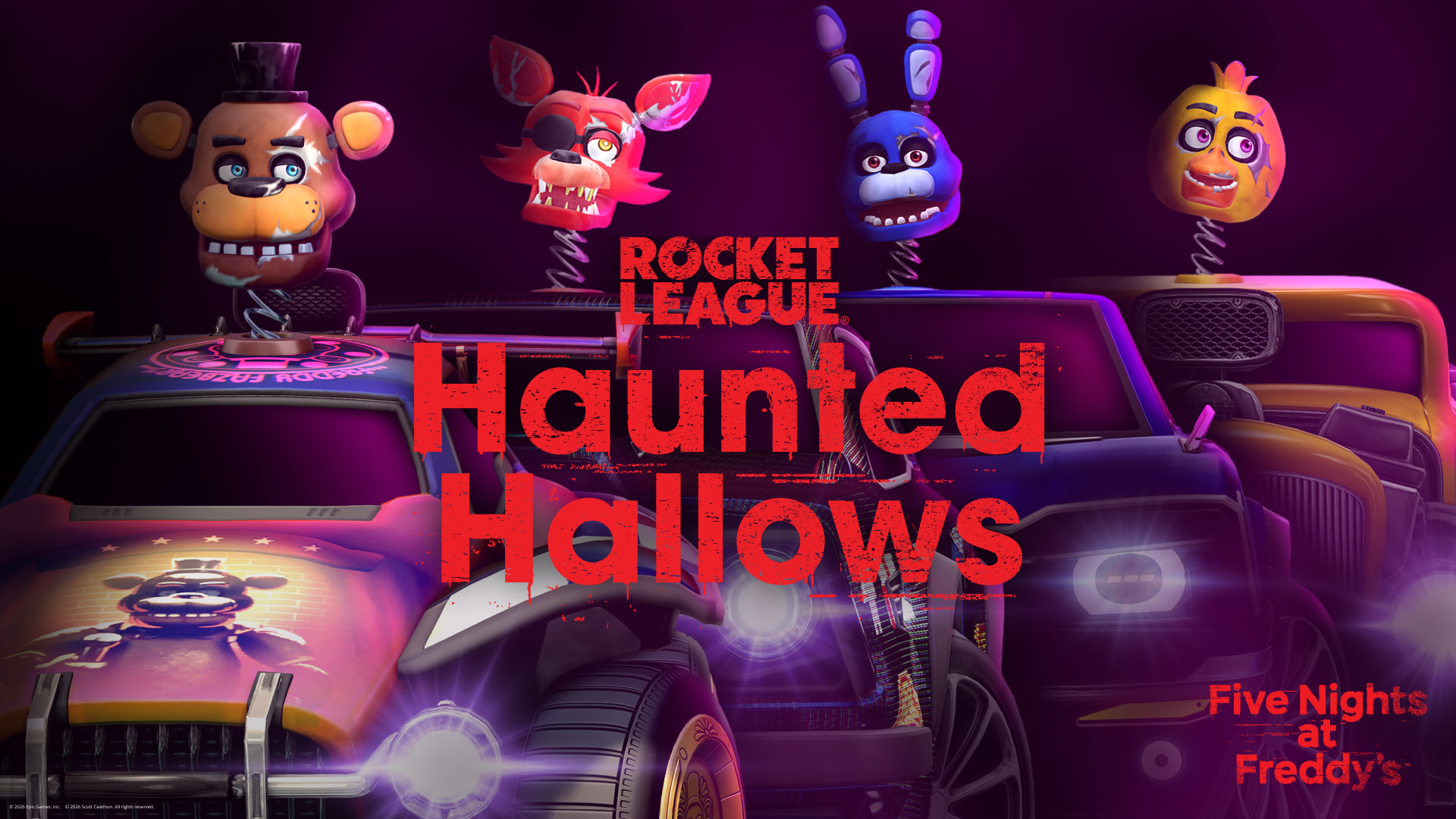 В Rocket League вернётся событие Haunted Hallows с героями Five Nights at Freddy’s