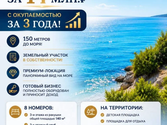 Фото: ОТЕЛЯ НА БЕРГУ МОРЯ за 14 млн.₽ г. Севастополя