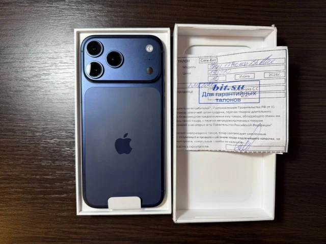 Фото: iPhone 17 Pro Max 256 GB SIM-eSIM, новый, не использовался, коробка распечатана. Гарантийник с местного магазина. Луганс