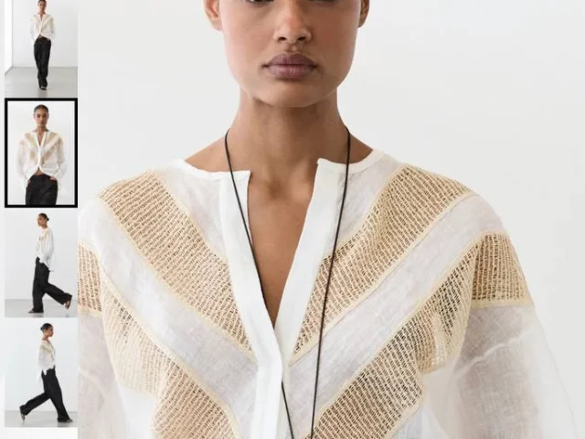 Фото: Льняная женская рубашка Massimo Dutti, размер М, новая коллекция