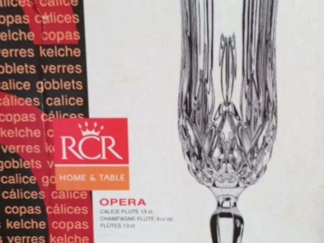 Фото: 🥂 Фужеры для шампанского RCR Opera (Италия), 6 шт, новые