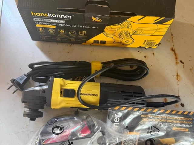 Фото: Продам новую угловую шлифовальную машину Hanskonner HAG13125TE (Platinum Edition). Инструмент не использовался, полный з