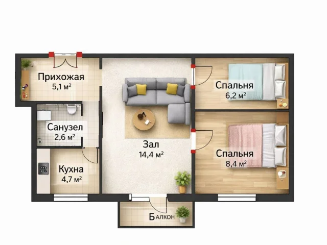 Фото: Продаётся 3-комнатная квартира