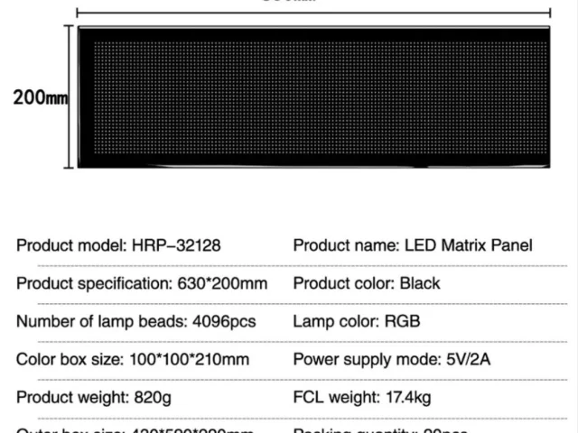 Фото: LED MATRIX PANEL