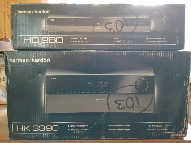 Фото: Продам новые,в упаковке,усилитель Harman/Kardon HK 3390 и CD проигрыватель  Harnan/Kardon HD 980 ,продажа в паре,цена 60