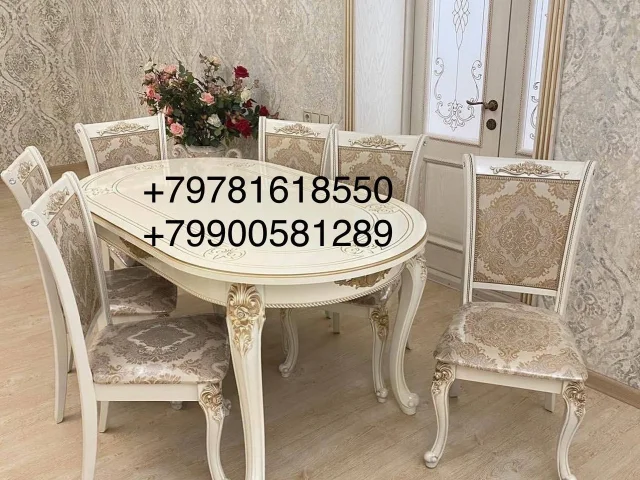 Фото: 🛋️Продам шикарную резную мебель, в наличии стол и стулья.Красивый набор🔥Также, отдельно продаётся стол и стулья