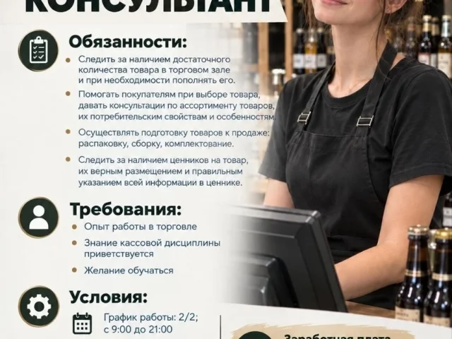 Фото: ‼В связи с открытием сети магазинов разливного пива в г. Луганск требуется ПРОДАВЕЦ-КОНСУЛЬТАНТ‼