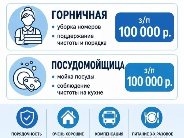 Фото: Ищем ПОСУДОМОЙЩИЦУ - з/п 100 000 р. и