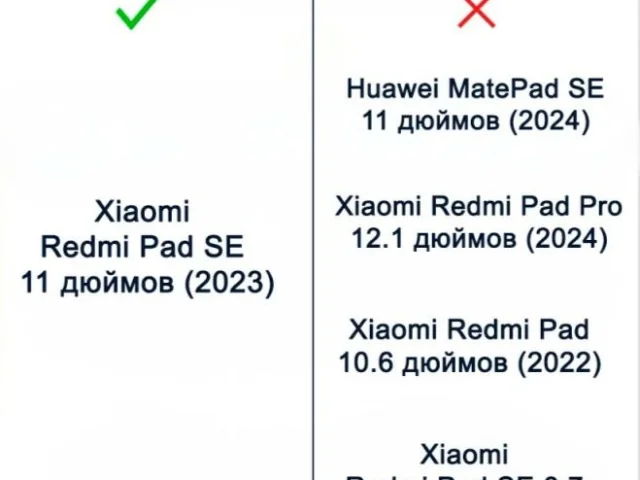 Фото: Продам новый чехол книжку подставку на планшет Xiaomi Redmi Pad Se 11 дюймов (2023)