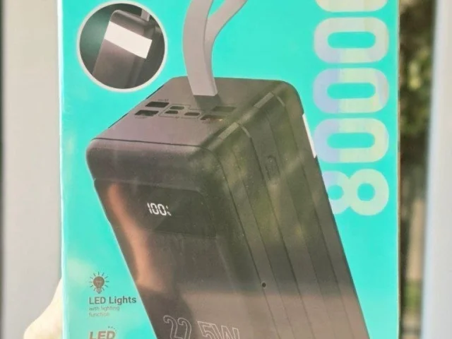 Фото: ✅ HOCO DB50 🔋 80 000 мА·ч ⚡ Быстрая зарядка 22.5W 🔌 До 5 устройств одновременно 🔦 Встроенный яркий фонарь