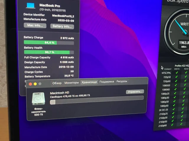 Фото: MacBook Pro 13 2019 i7 16/512 38циклов