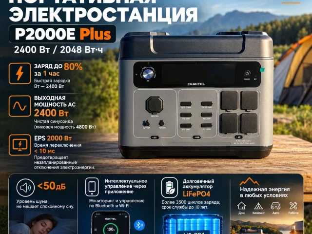 Фото: Портативная электростанция OUKITEL P2000E Plus