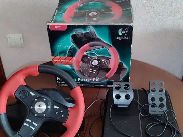 Фото: Руль игровой Logitech Formula Force EX, б/у, в хорошем состоянии