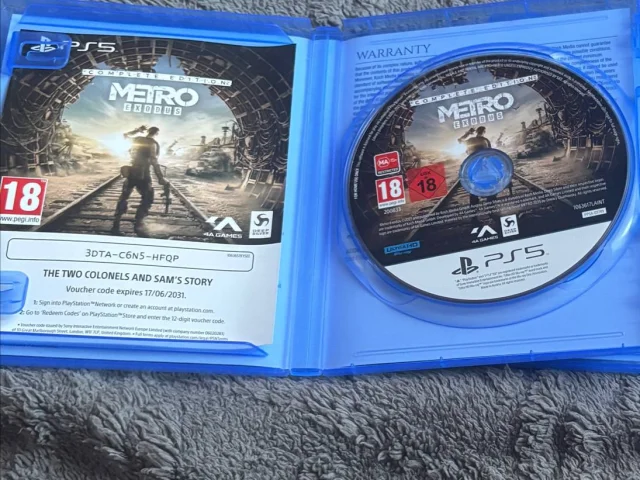 Фото: METRO EXODUS состояние 10/10 - игровой диск на Плейстейшн5