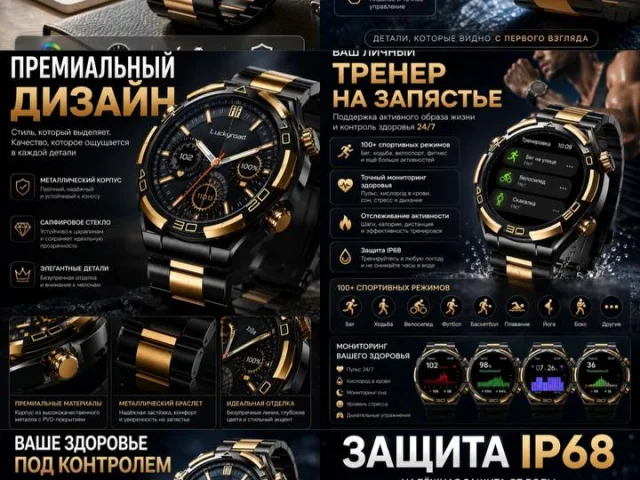 Фото: Продам новые мужские Смарт-часы LK ULTIMATE 4 ⌚️