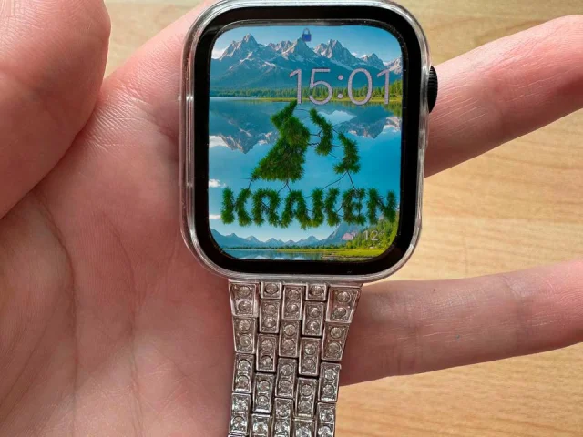 Фото: Смарт-часы (в стиле Apple Watch) с камнями
