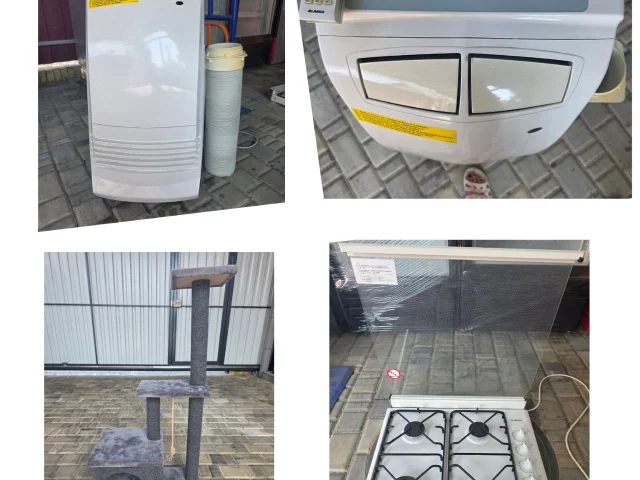 Фото: Продам переносной кондиционер - 13 тыс. Когтеточка новая в использовании не была - 1500 руб., газовая плита в идеальном