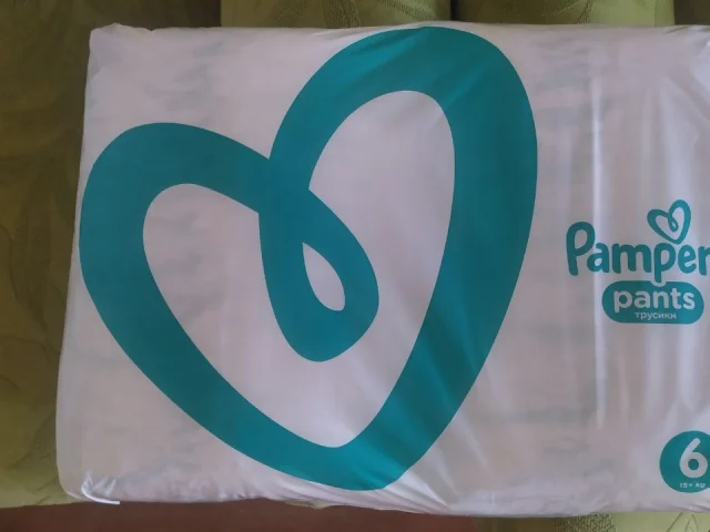 Фото: Подгузники трусики Pampers 6 размер, 15+ кг, большая упаковка, новая,