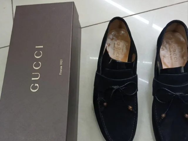 Фото: Оригинальные мужские замшевые туфли GUCCI