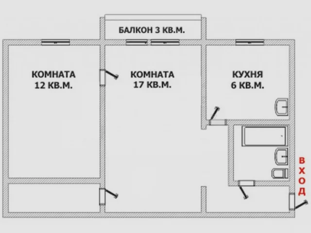 Фото: Продам 2к квартиру в Стаханове по ул. Бурбело, район остановки Проспект. Комфортный третий этаж, 45 кв.м. Состояние жило