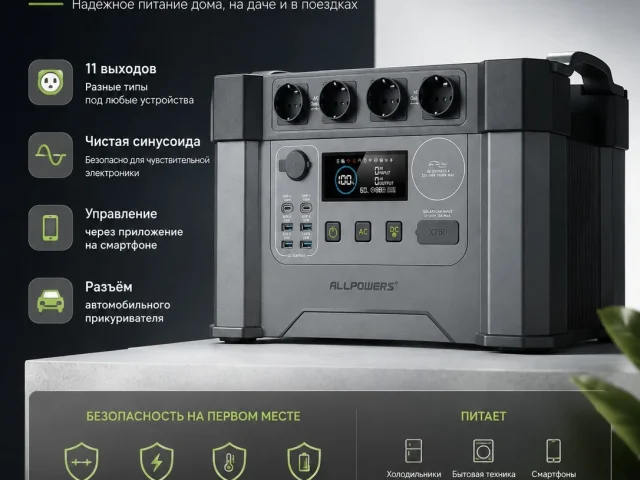 Фото: ALLPOWERS S2000 PRO — отличный вариант, когда важно, чтобы техника оставалась запитана даже там, где нет обычной розетки