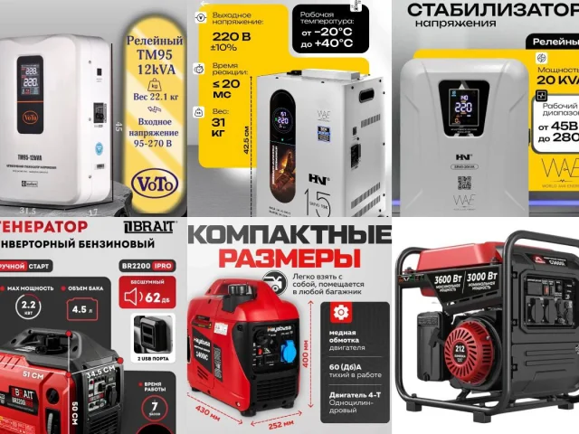 Фото: Voto Стабилизатор напряжения, однофазный, релейный 12квт, новый