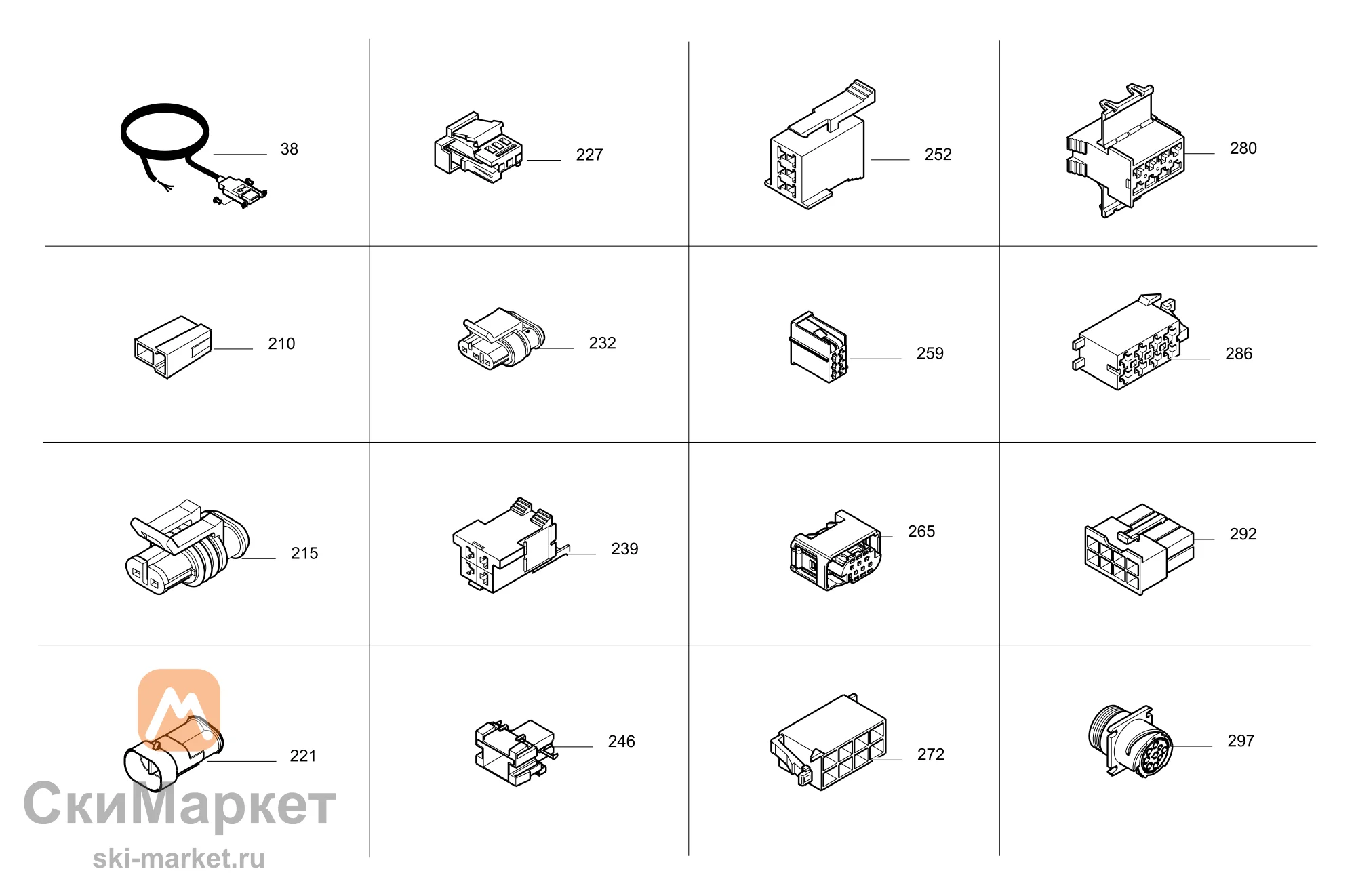 Корпус гнездового разъёма Molex Mini-Fit