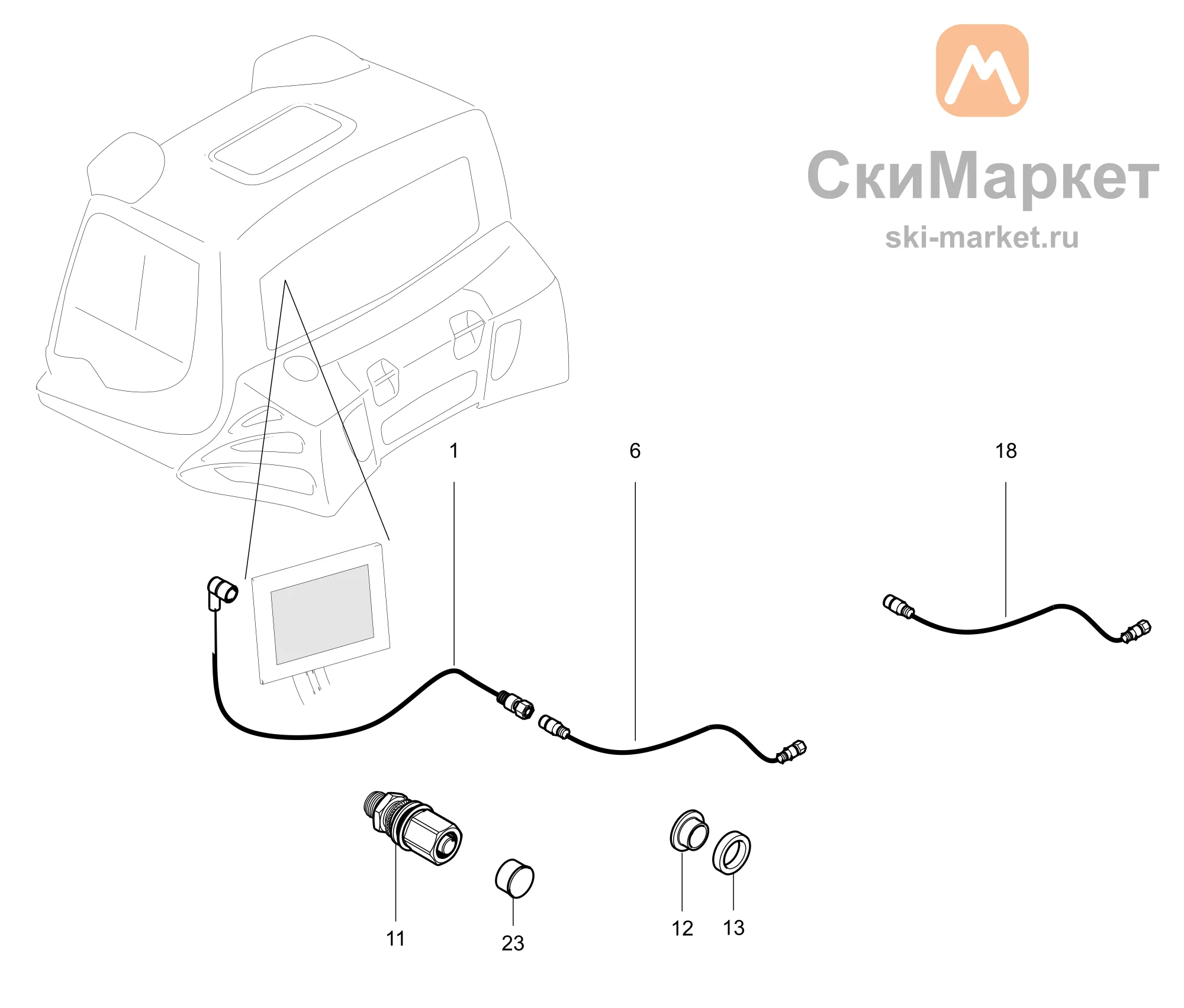 Кабель камеры M12 (навесное оборудование)