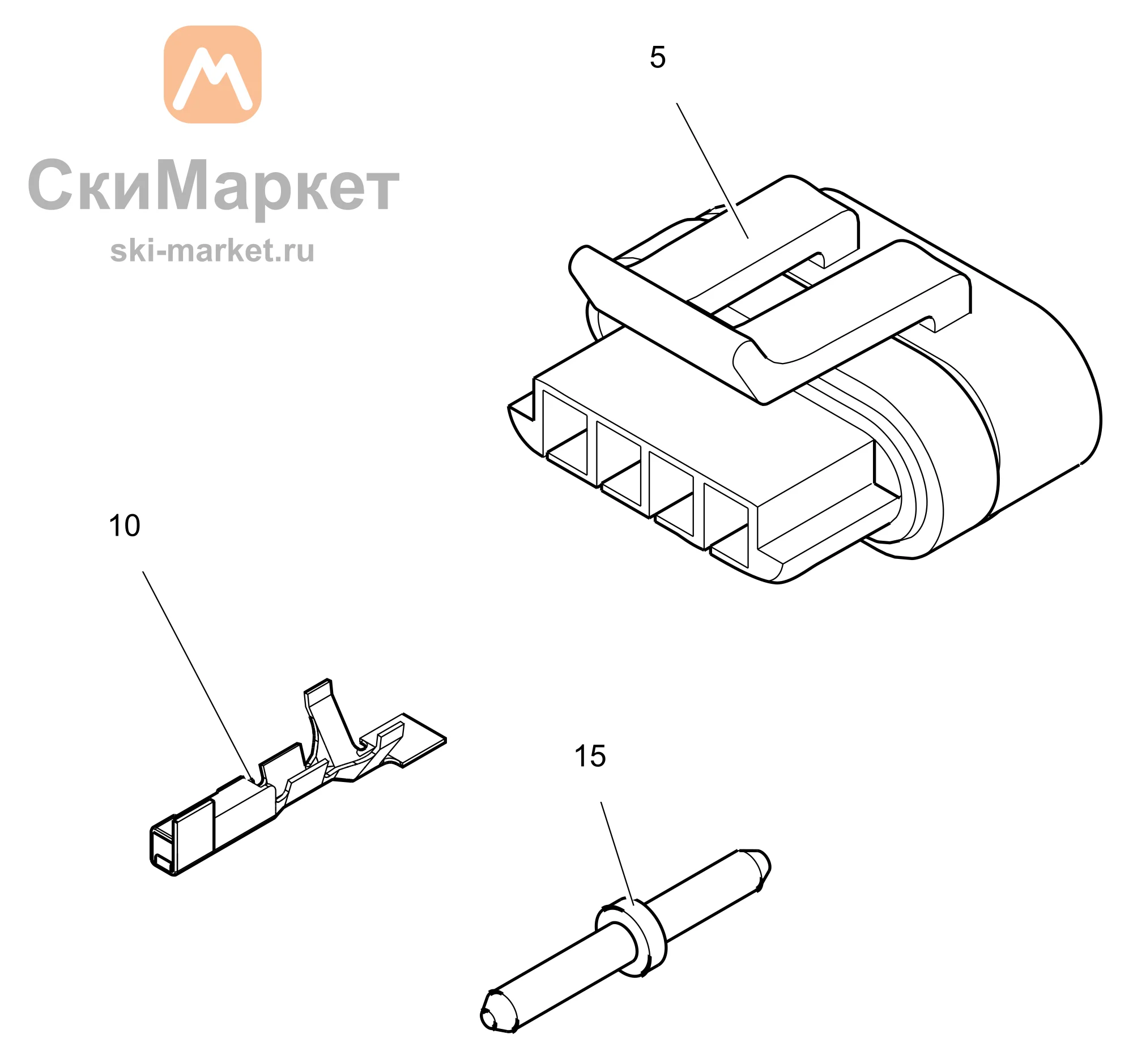Гнездовая клемма 0.8-1.0мм²