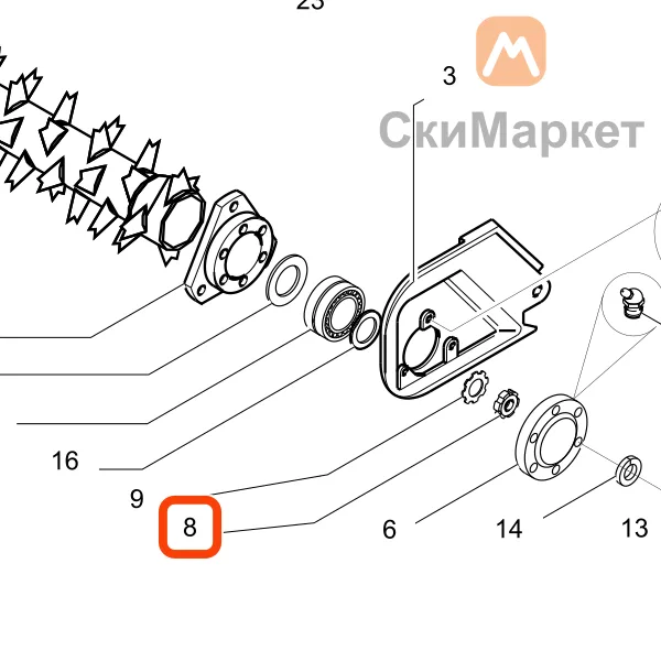 Прорезная гайка