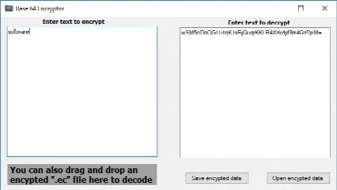 Скриншот №1 к программе Base 64 Encryptor