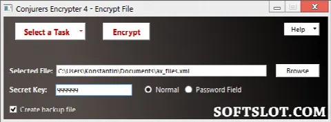 Скриншот №1 к программе Conjurers Encrypter